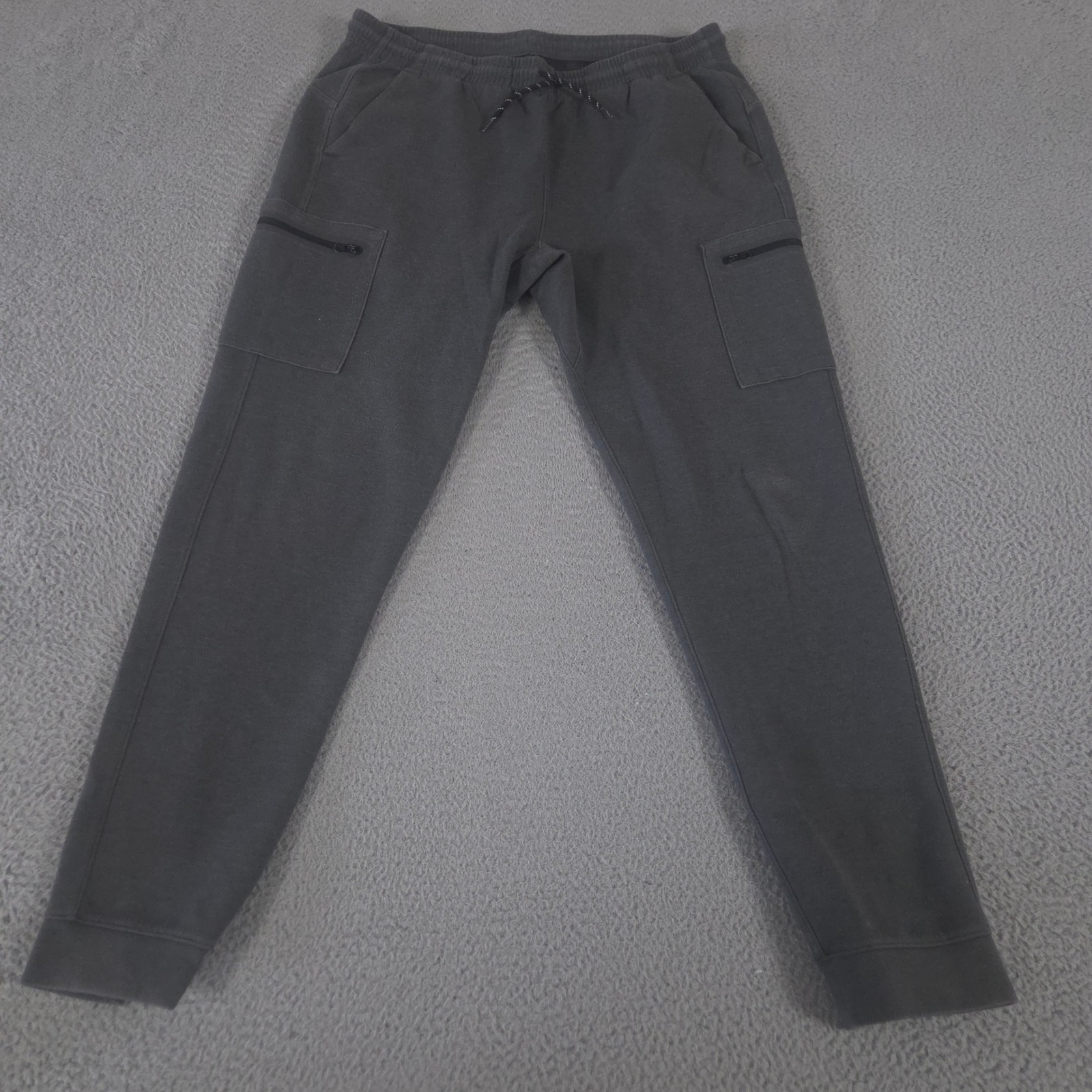 Old Navy Pants Mens Xl Gray Dynamic Fleece Cargo Jogger Sweatpants Tapered Leg